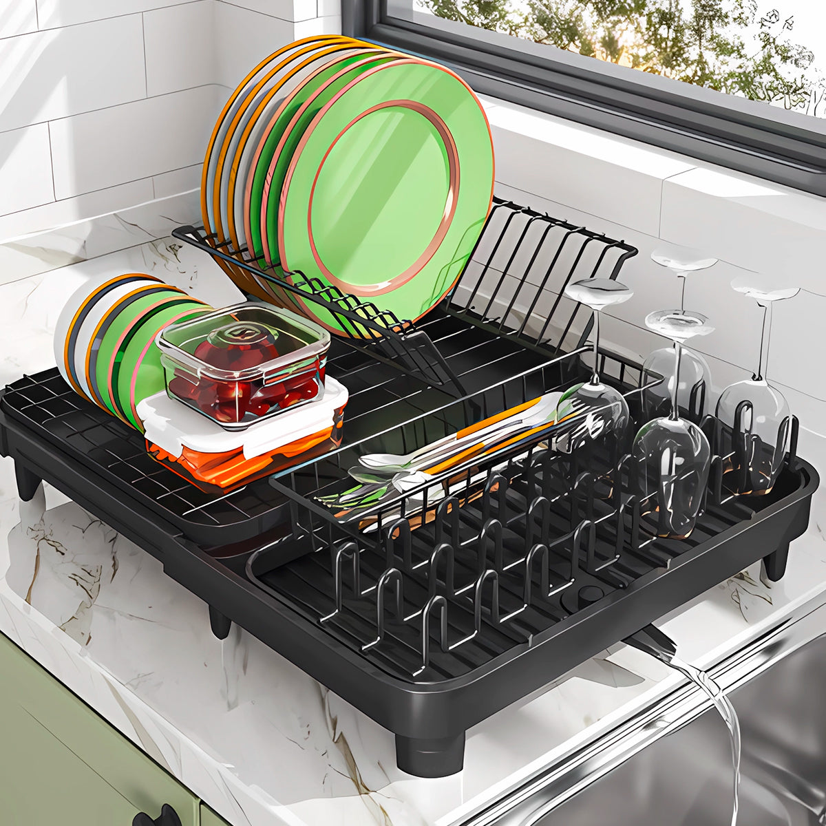 Estante Extensible Para Almacenamiento De Platos